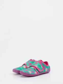 Kinder Affenzahn – Kinder-Hausschuh aus Textil türkisgrün