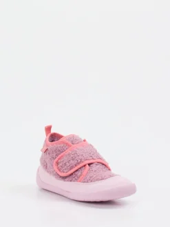 Kinder Affenzahn – Klett-Hausschuhe aus Textil in Altrosa