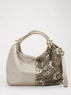 Damen Alchimia – Hobo Bag aus Leder mit Floraldetails