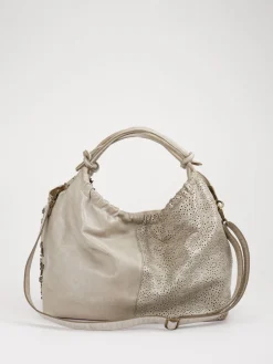 Damen Alchimia – Hobo Bag aus Leder mit Floraldetails