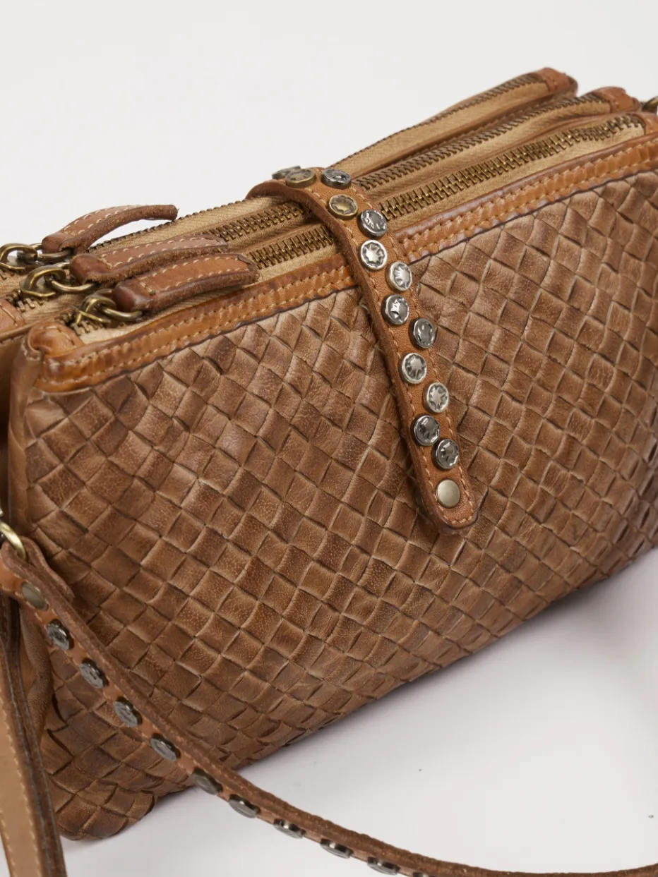 Damen Alchimia – Schultertasche aus Kalbleder cognac