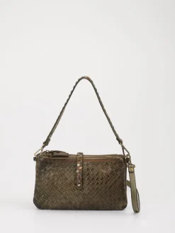 – Schultertasche aus Kalbleder in Oliv*Alchimia Clearance