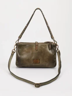 – Schultertasche aus Kalbleder in Oliv*Alchimia Clearance