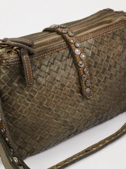 – Schultertasche aus Kalbleder in Oliv*Alchimia Clearance