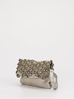 – Schultertasche aus Kalbleder mit Blumenoptik*Alchimia Hot