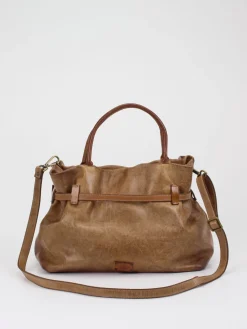 Damen Alchimia – Shopper Bag aus Kalbleder Cognac