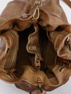 Damen Alchimia – Shopper Bag aus Kalbleder Cognac