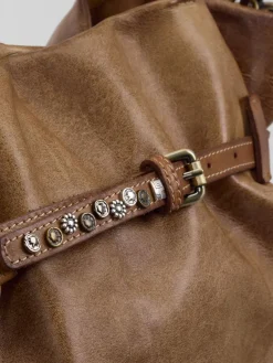 Damen Alchimia – Shopper Bag aus Kalbleder Cognac