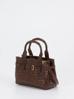 Allan K – Mini Tote Bag aus Flechtleder Dunkel*Allan K - Antwerp Hot