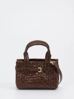 Allan K – Mini Tote Bag aus Flechtleder Dunkel*Allan K - Antwerp Hot