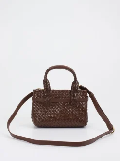 Allan K – Mini Tote Bag aus Flechtleder Dunkel*Allan K - Antwerp Hot