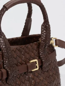 Allan K – Mini Tote Bag aus Flechtleder Dunkel*Allan K - Antwerp Hot