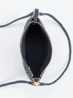 Allan K – Schultertasche aus Flechtleder Dunkel*Allan K - Antwerp New