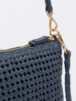 Allan K – Schultertasche aus Flechtleder Dunkel*Allan K - Antwerp New