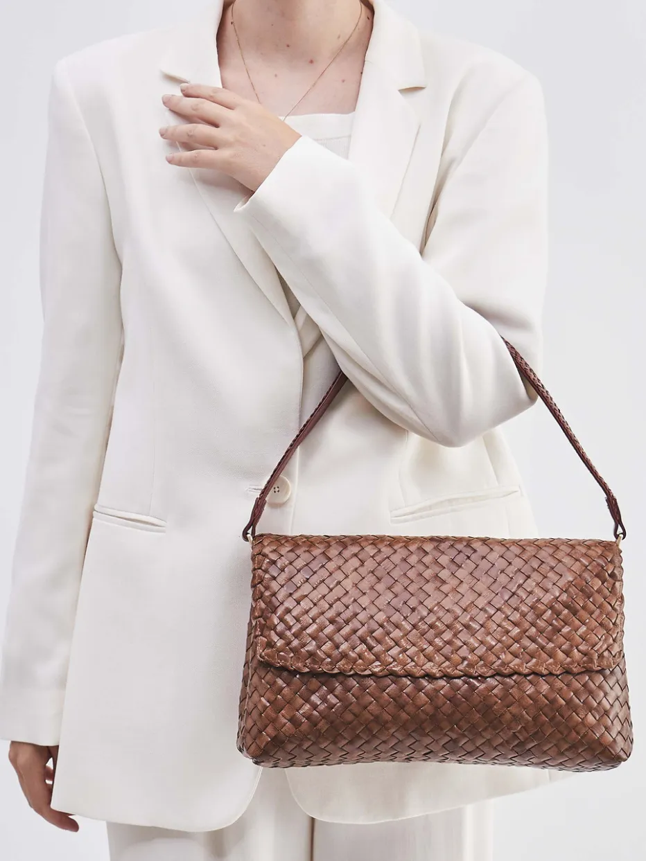 Allan K – Schultertasche aus Flechtleder*Allan K - Antwerp Clearance