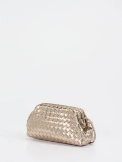 Damen Allan K - Antwerp Allan K – Schultertasche aus Flechtleder champagnergold