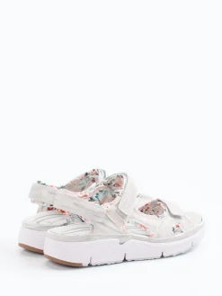 Damen Allrounder – Trekkingsandale aus geprägtem Leder hell