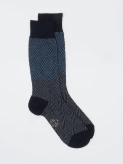 – Crew-Socken aus Baumwolle mit Rautenmuster*Alto Milano New