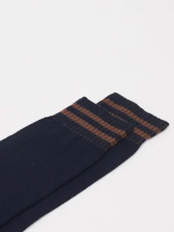 Herren Alto Milano – Crew-Socken aus Baumwolle Dunkelblau