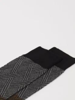 Herren Alto Milano – Crew-Socken aus Baumwolle in Anthrazit