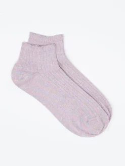 Damen Alto Milano – Knöchelsocke aus Baumwollmix in Flieder