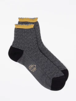 – Kurzsocken aus Baumwollmix mit Wellenkante*Alto Milano Discount