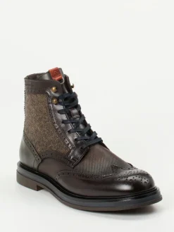 – Brogue Boots aus Kalbleder und Tweed*Ambitious Hot