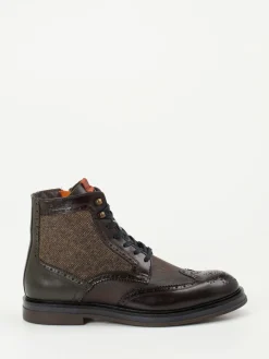 – Brogue Boots aus Kalbleder und Tweed*Ambitious Hot