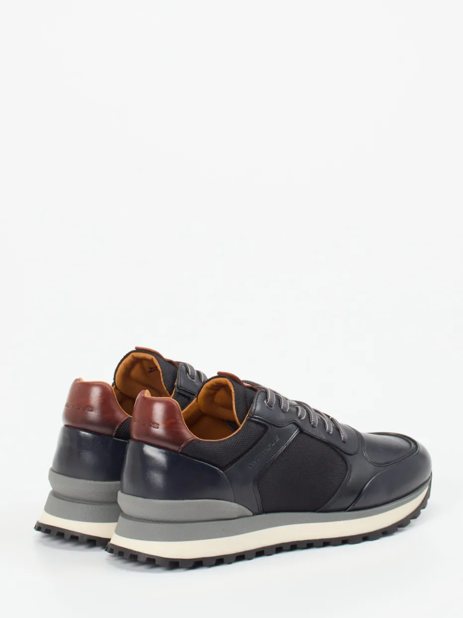 – Retro-Sneaker aus Kalbleder und Mesh dunkelblau*Ambitious Online