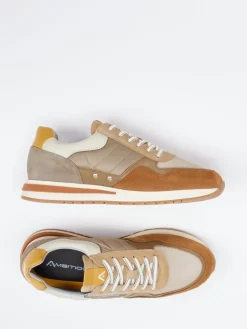 – Sneaker aus Leder-Mix in Erdtönen*Ambitious Clearance