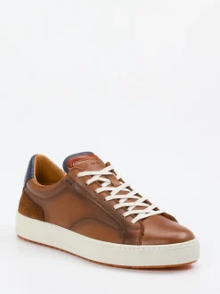 – Sneaker aus Leder-Materialmix cognac*Ambitious Best
