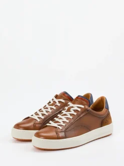 – Sneaker aus Leder-Materialmix cognac*Ambitious Best