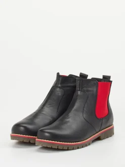 Damen Andrea Conti – Chelsea Boots aus Kalbleder Rot