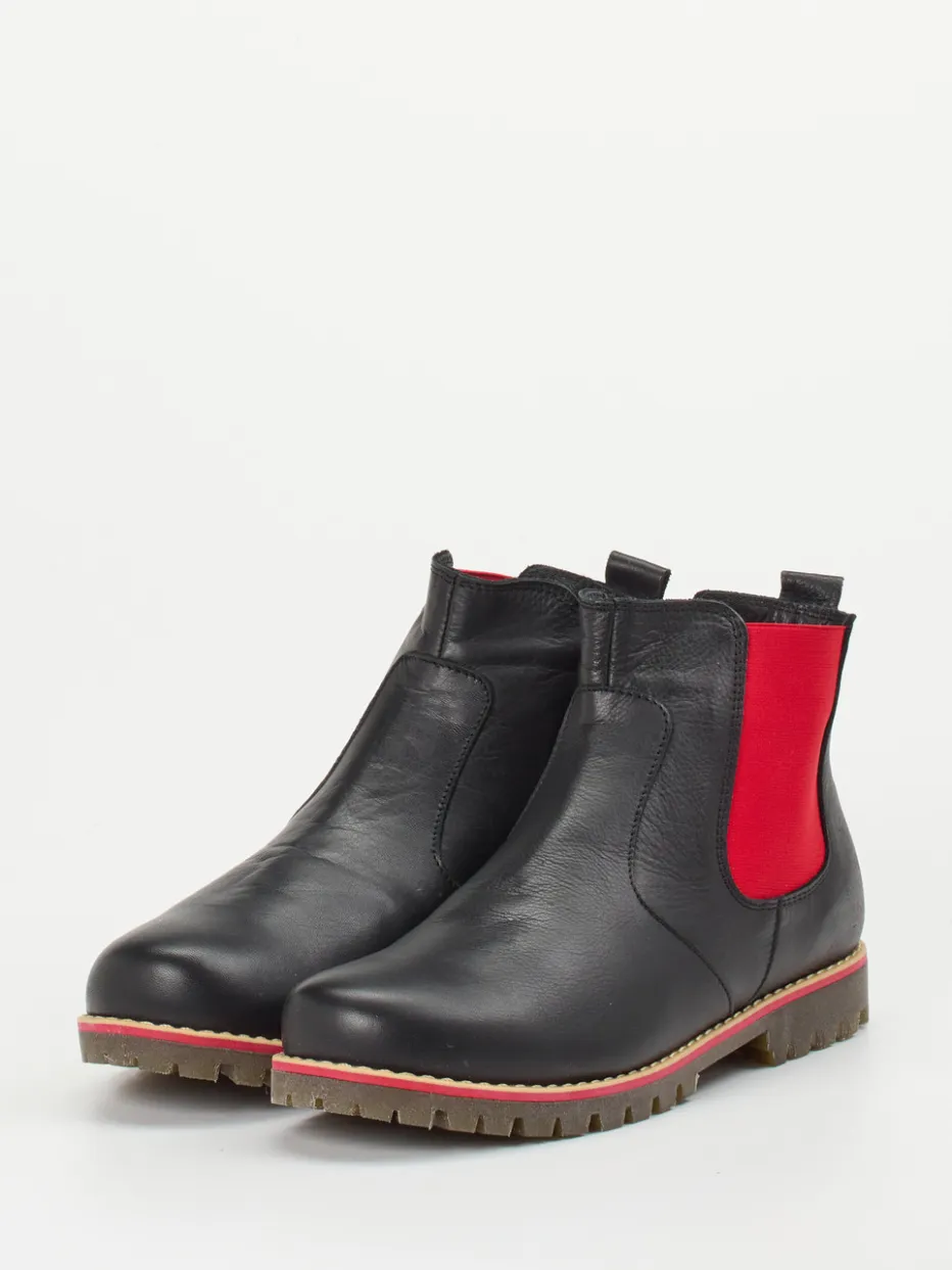 Damen Andrea Conti – Chelsea Boots aus Kalbleder Rot