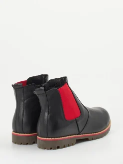 Damen Andrea Conti – Chelsea Boots aus Kalbleder Rot