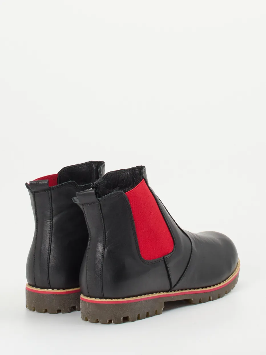 Damen Andrea Conti – Chelsea Boots aus Kalbleder Rot