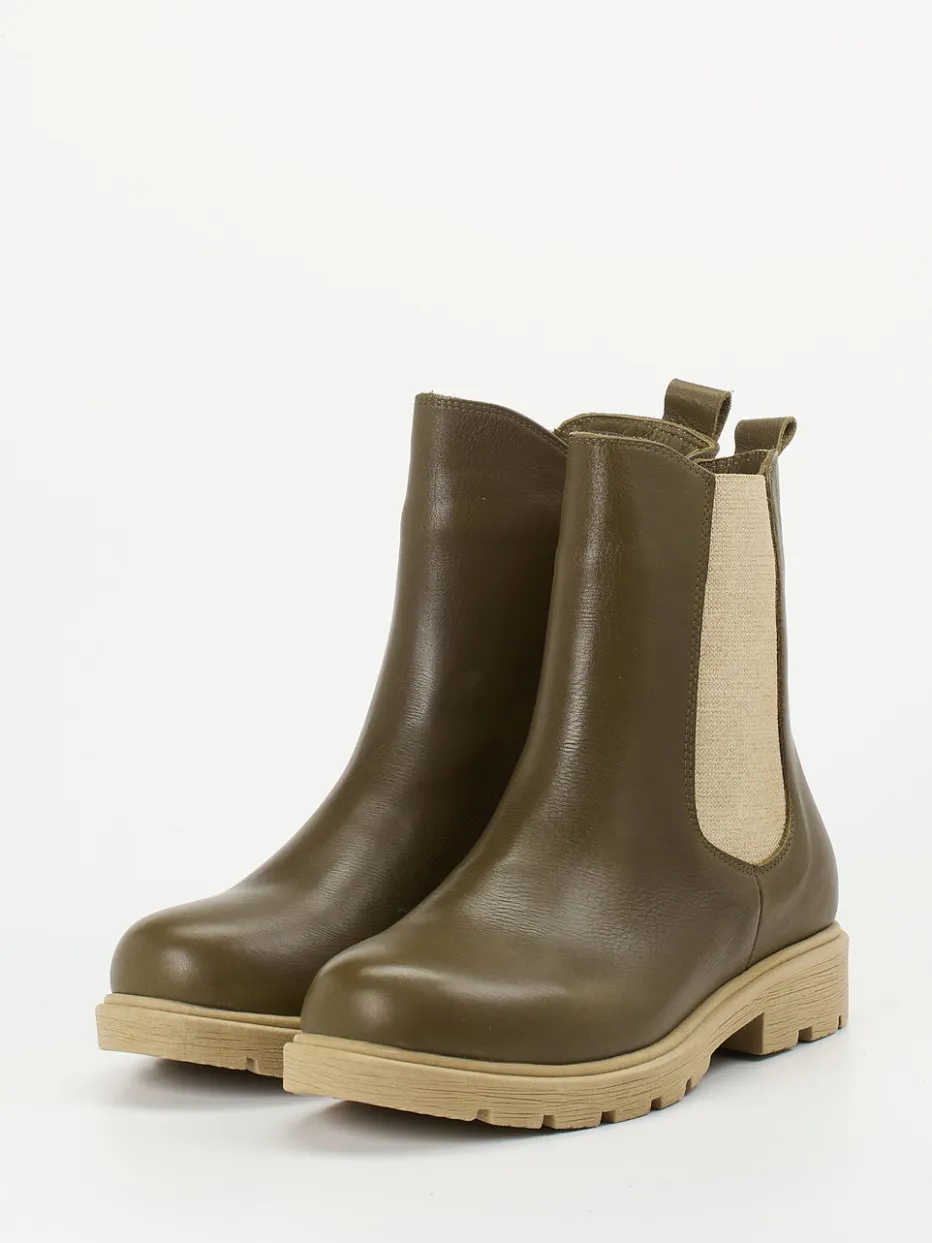 Damen Andrea Conti – Chelsea-Stiefeletten aus Kalbleder oliv