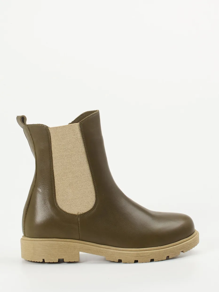 Damen Andrea Conti – Chelsea-Stiefeletten aus Kalbleder oliv