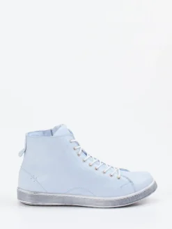 Damen Andrea Conti – High-Top Sneaker aus Kalbleder hell