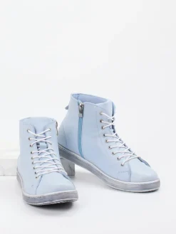 Damen Andrea Conti – High-Top Sneaker aus Kalbleder hell