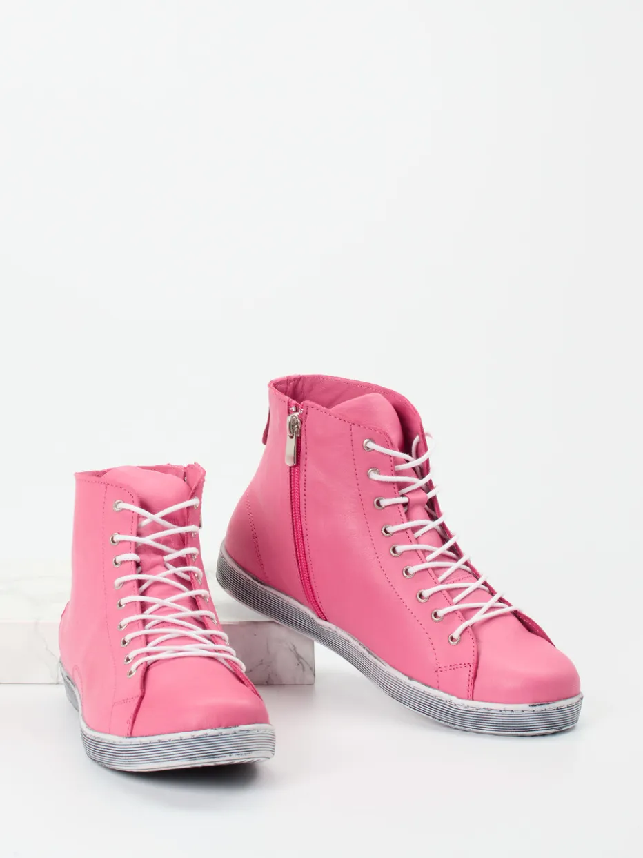 – High-Top Sneaker aus Kalbleder*Andrea Conti Outlet