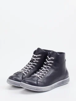 – High-Top-Sneaker aus Kalbleder dunkel*Andrea Conti Online