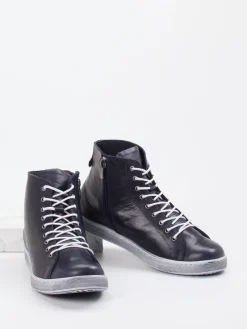 – High-Top-Sneaker aus Kalbleder dunkel*Andrea Conti Online