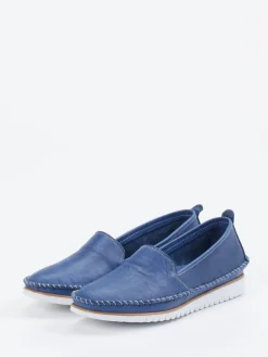 Damen Andrea Conti – Komfort-Slipper aus Kalbleder jeans