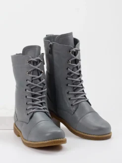 Damen Andrea Conti – Schnürboots aus Kalbleder stahlgrau