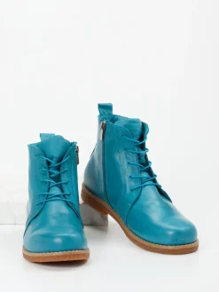 – Schnürstiefelette aus Kalbleder petrol*Andrea Conti Outlet