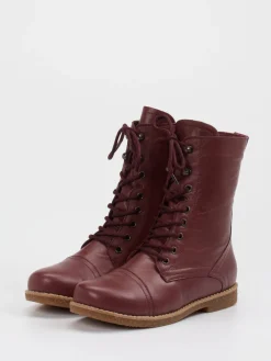 – Schnürstiefel aus Kalbleder bordeaux*Andrea Conti Discount