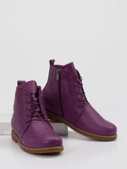 Damen Andrea Conti – Schnürstiefeletten aus Kalbleder violett