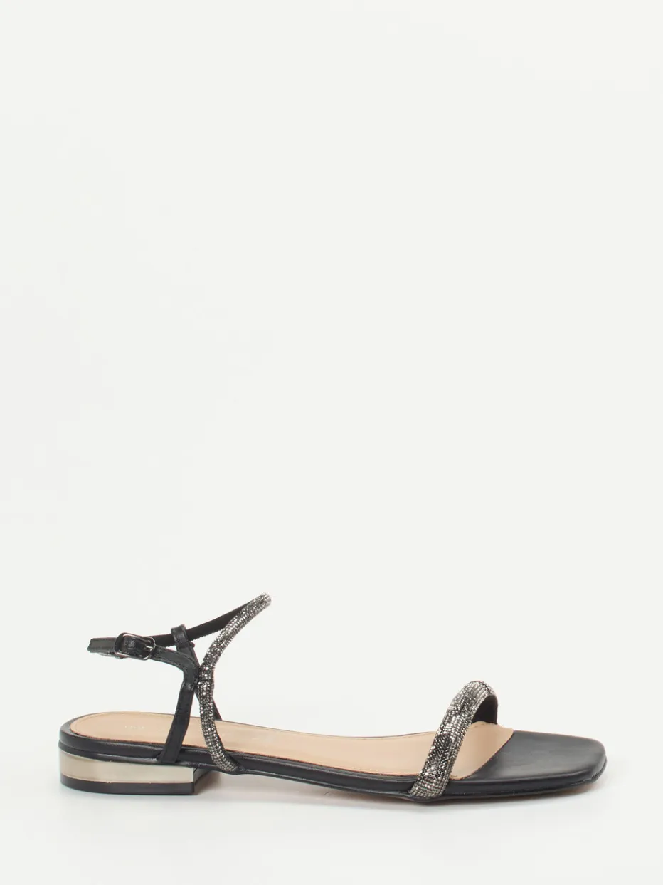 Damen Andrea Puccini – Abendsandale aus Metallicleder