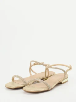 – Abendsandale aus Metallicleder*Andrea Puccini Sale